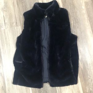 NWT J Crew Furry Blue Vest